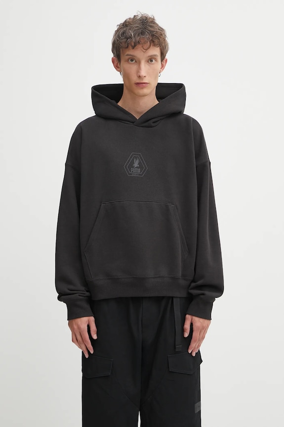 Bavlnená mikina Puma PUMA x SKEPTA jednofarebný čierna 633772