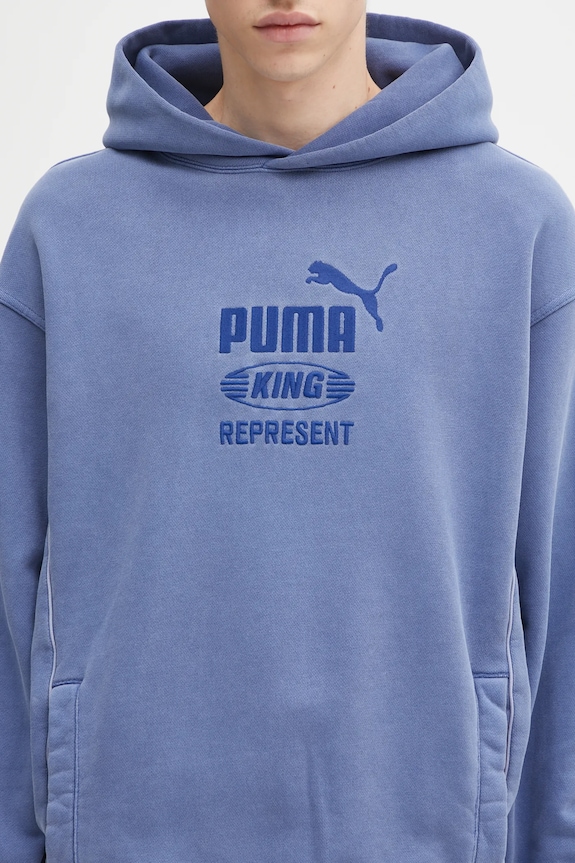 Puma PUMA x REPRESENT hanorac cu glugă bărbătesc de bumbac albastru 632542