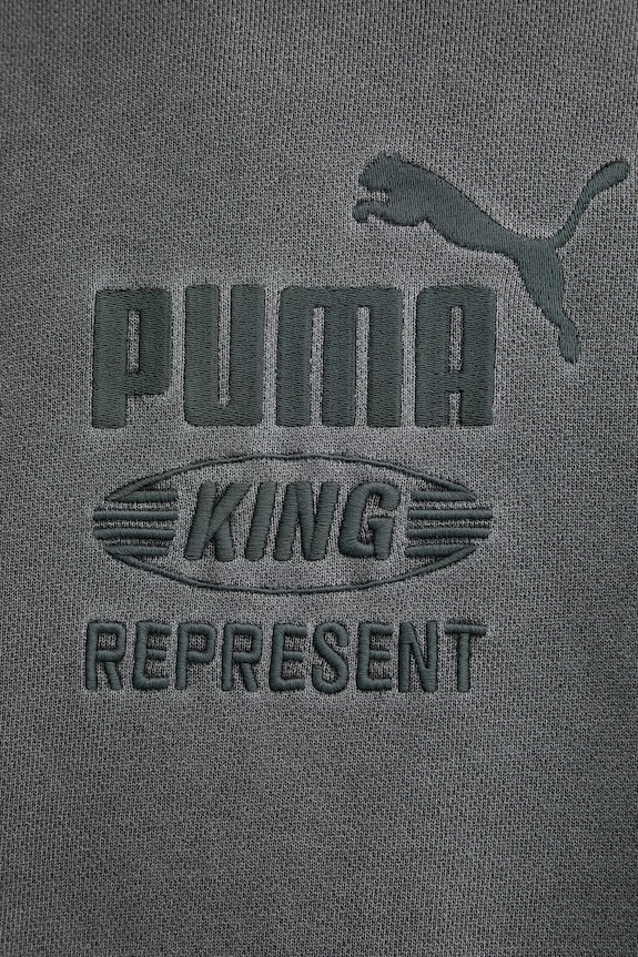 Puma hanorac cu glugă bărbați bumbac PUMA x REPRESENT 632542 gri