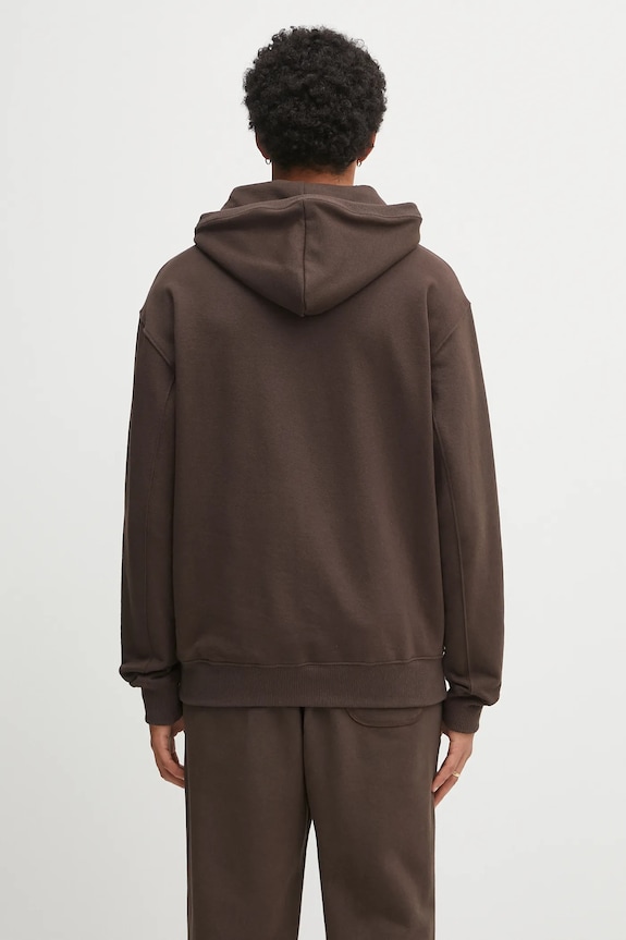 Odjeća Pamučna dukserica New Balance MADE IN USA CORE HOODIE MT43546RHE smeđa