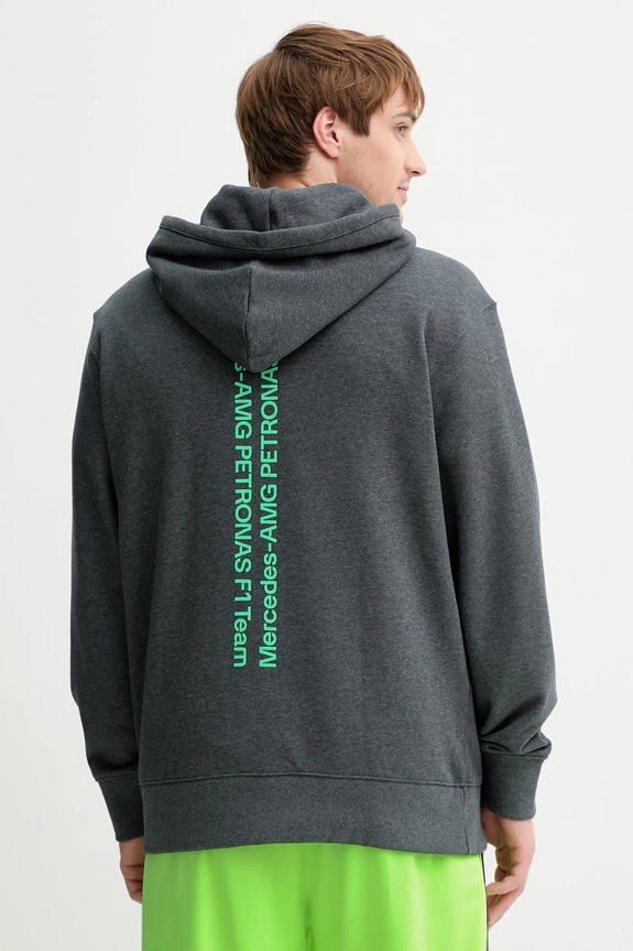 Bavlnená mikina adidas x Mercedes bavlna sivá JX8778
