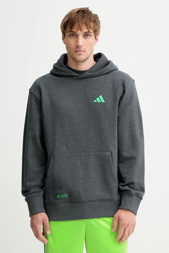 Oblečenie Bavlnená mikina adidas x Mercedes JX8778 sivá