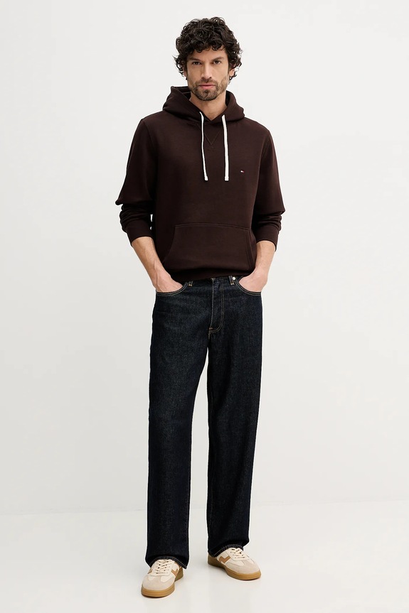 Mikina Tommy Hilfiger MW0MW39997 hnedá SS26