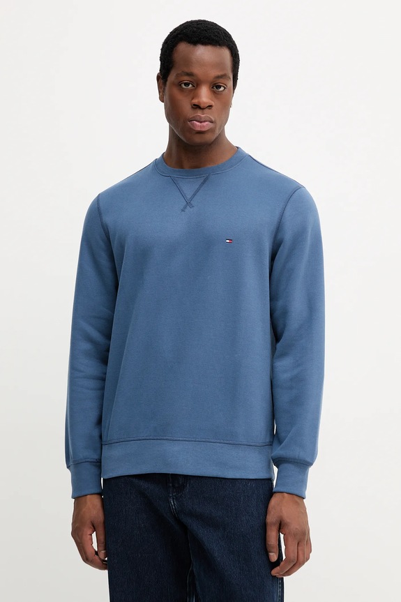 Mikina Tommy Hilfiger bez kapucne modrá MW0MW40000