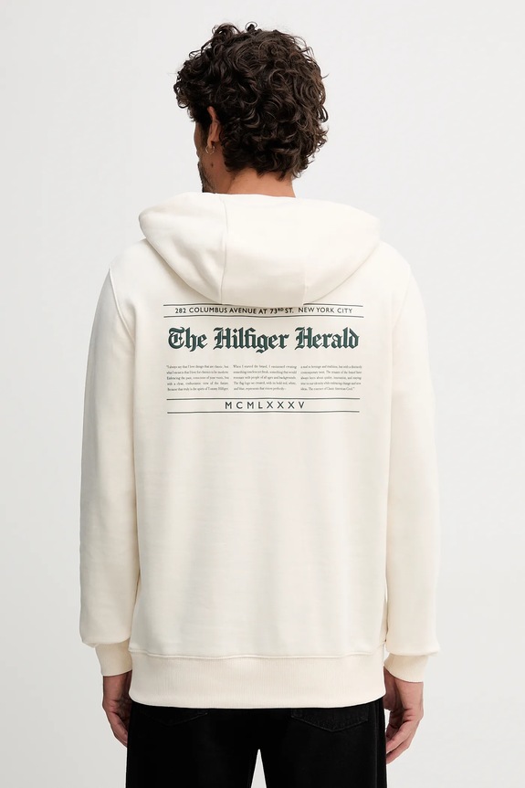 Îmbrăcăminte Tommy Hilfiger hanorac de bumbac MW0MW40065 bej