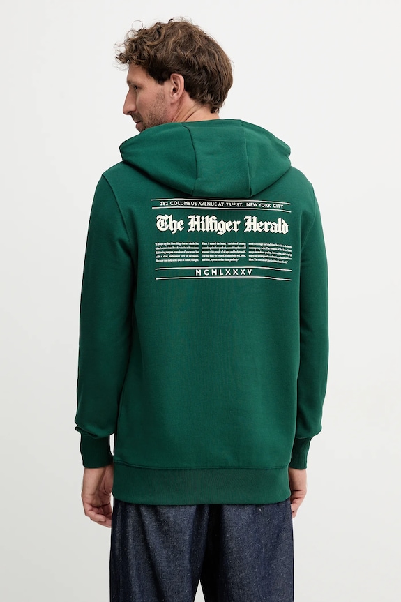Odzież Tommy Hilfiger bluza bawełniana MW0MW40065 zielony