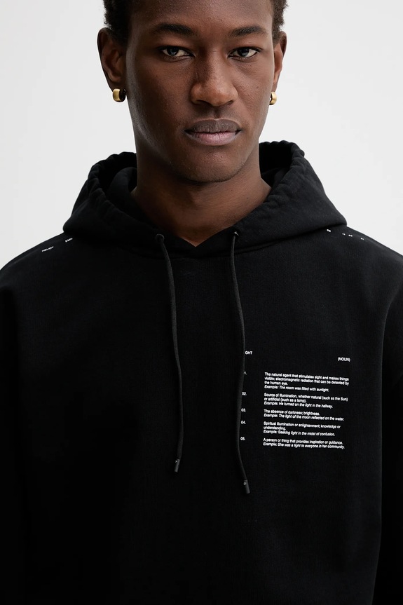 Heliot Emil bluza bawełniana czarny AW25.M.08.087.BLK01