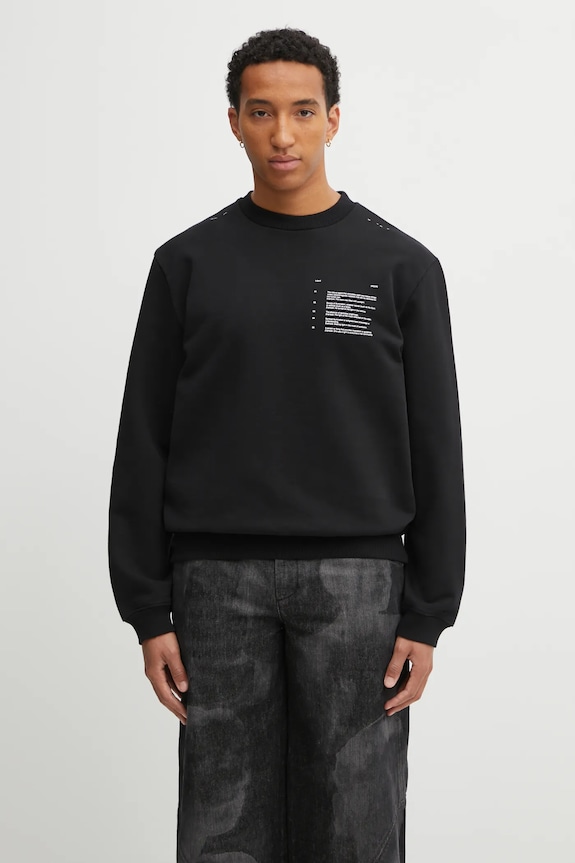 Одежда Хлопковая кофта Heliot Emil AW25.M.08.086.BLK01 чёрный