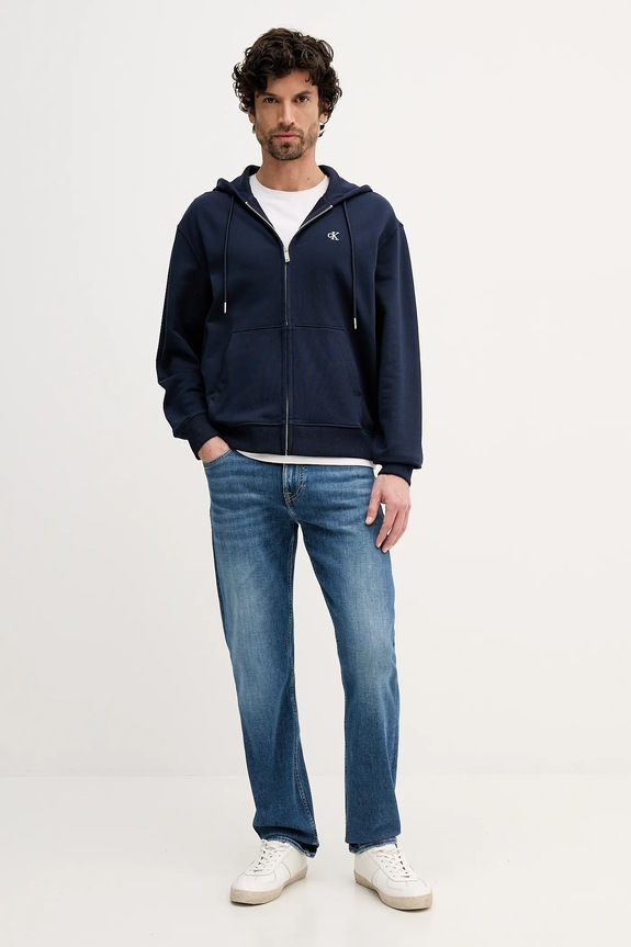 Calvin Klein Jeans bluza bawełniana LV04RD240G granatowy SS26