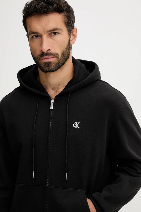 Ρούχα Βαμβακερή μπλούζα Calvin Klein Jeans LV04RD240G μαύρο