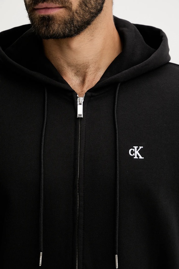 Βαμβακερή μπλούζα Calvin Klein Jeans μαύρο LV04RD240G