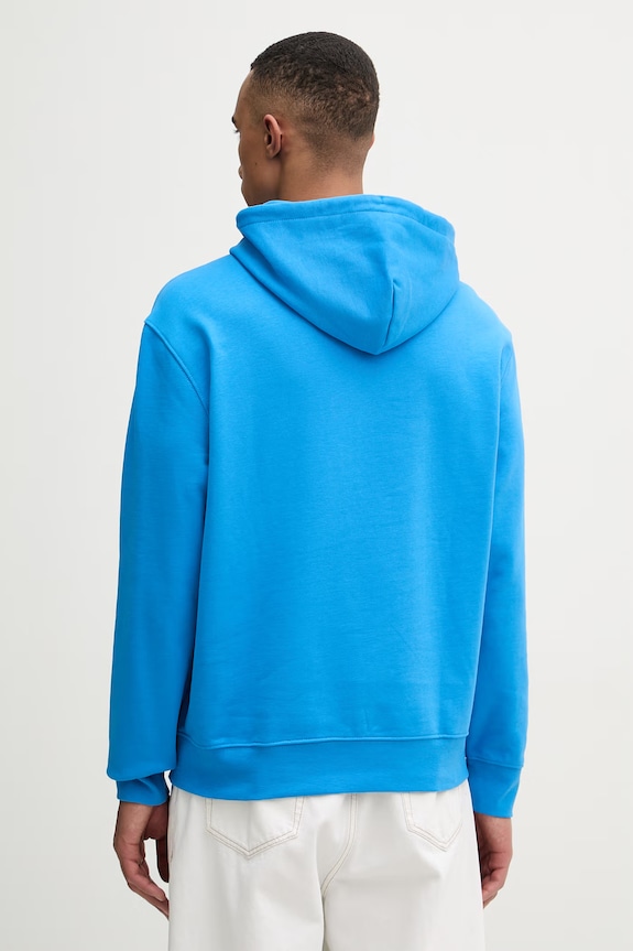 Дрехи Calvin Klein Jeans суичър с качулка мъжки памучен LV04RD243G син