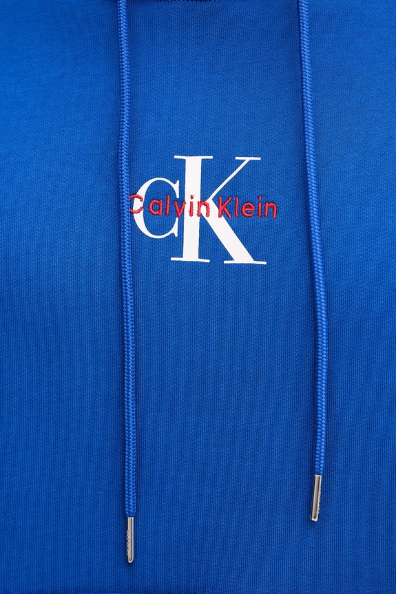 Calvin Klein Jeans bluza z kapturem męska bawełniana LV04RD243G niebieski
