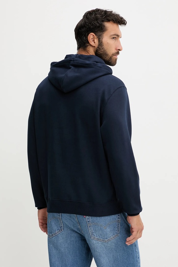 Calvin Klein Jeans μπλούζα με κουκούλα ανδρική βαμβακερή LV04RD243G σκούρο μπλε SS26