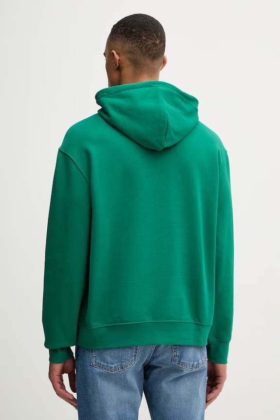 Дрехи Calvin Klein Jeans Суичър с качулка мъжки памучен LV04RD243G зелен