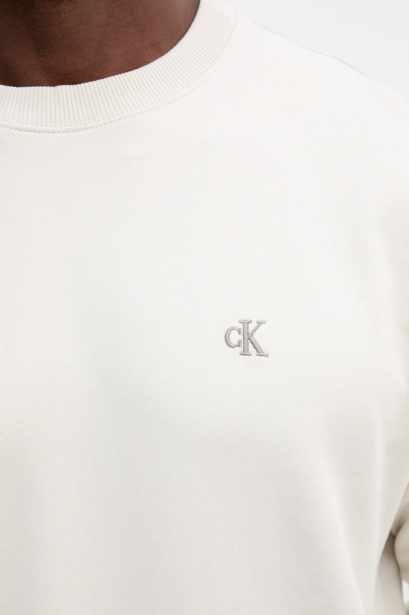 Calvin Klein Jeans felpa da uomo in cotone LV04RC296G beige