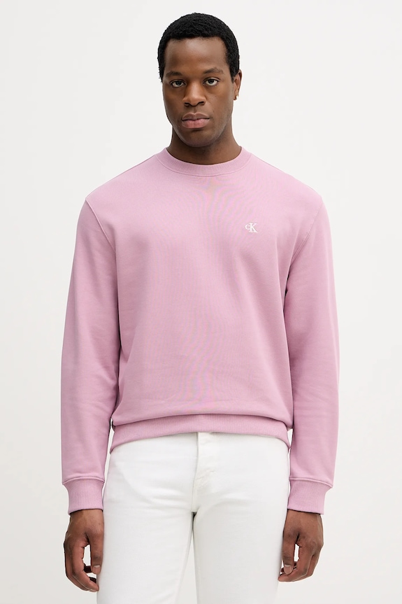 Calvin Klein Jeans felpa da uomo in cotone rosa LV04RC296G