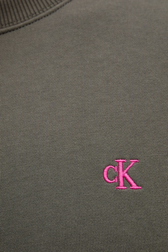 Calvin Klein Jeans felpa da uomo in cotone verde LV04RC296G