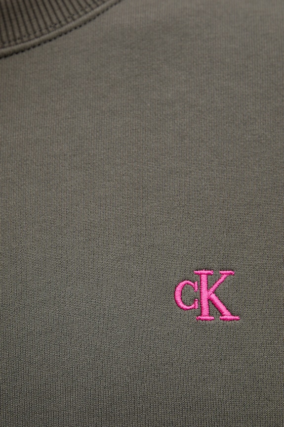 Calvin Klein Jeans felpa da uomo in cotone verde LV04RC296G
