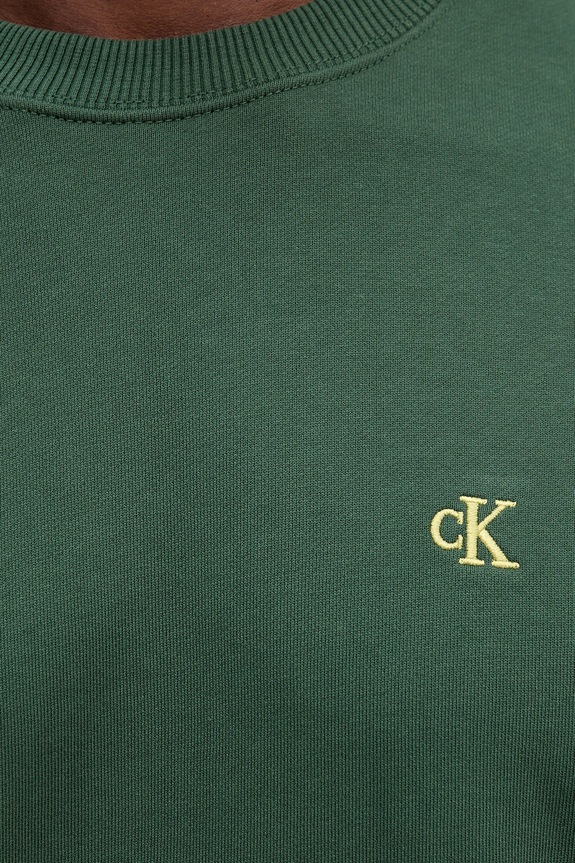 Calvin Klein Jeans felpa da uomo in cotone LV04RC296G verde