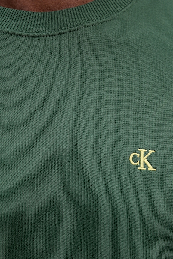 Calvin Klein Jeans felpa da uomo in cotone LV04RC296G verde