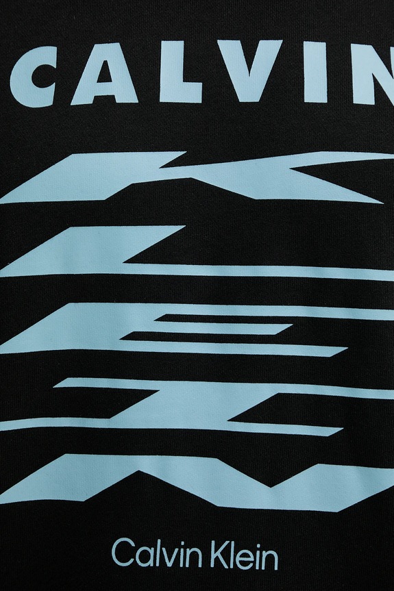 Βαμβακερή μπλούζα Calvin Klein Jeans μαύρο LV04RD256G