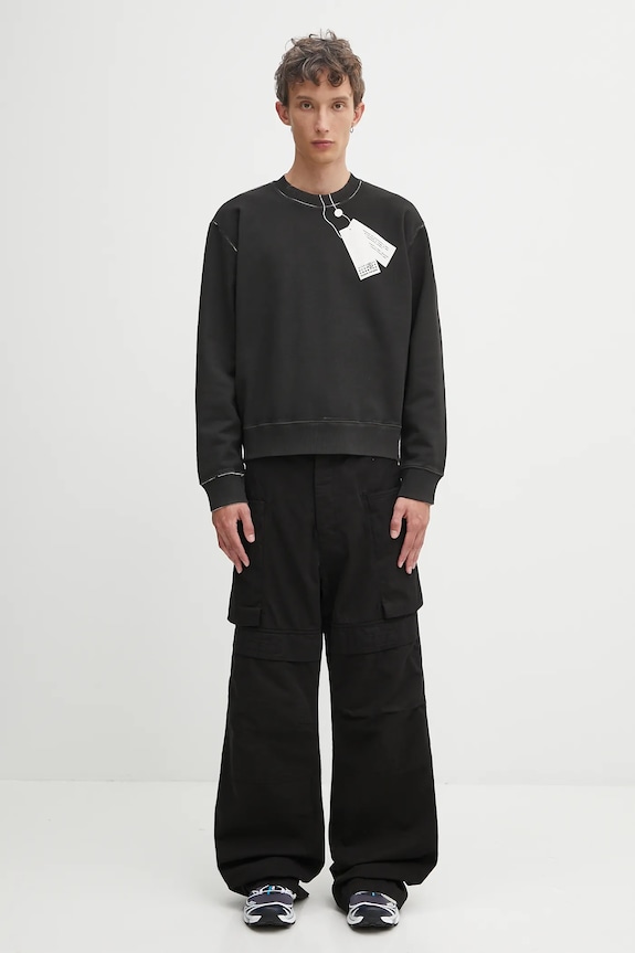 Памучен суичър MM6 Maison Margiela SH2GU0023.M25024.101 черен