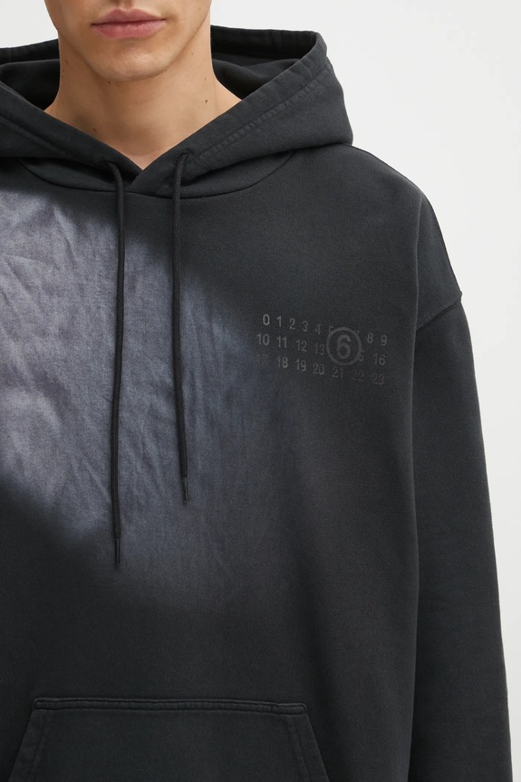 Хлопковая кофта MM6 Maison Margiela чёрный SH2GU0024.M25024.899