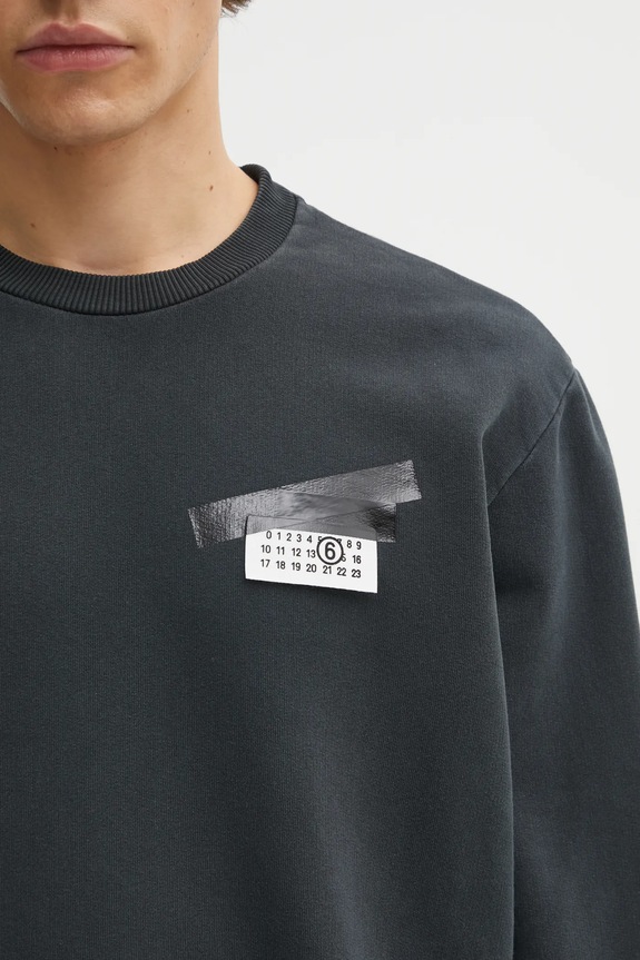 Хлопковая кофта MM6 Maison Margiela чёрный SH2GU0025.M25024.899