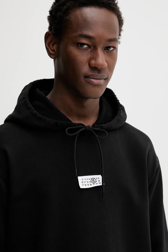MM6 Maison Margiela hanorac de bumbac x MM6 Wardro negru SH0GU0033.M25025.900