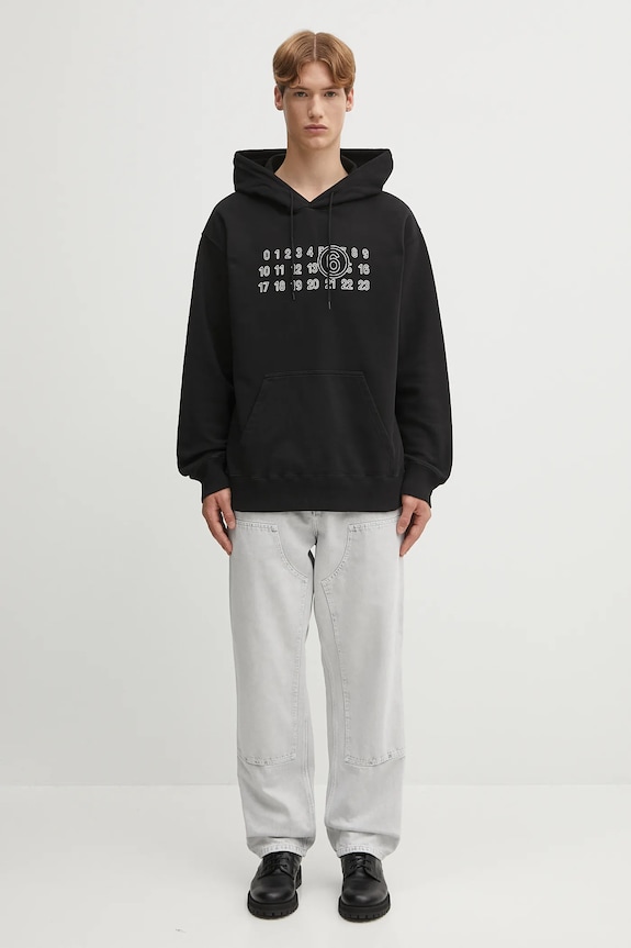 MM6 Maison Margiela cotton sweatshirt SH0GU0035.M25025.900 black