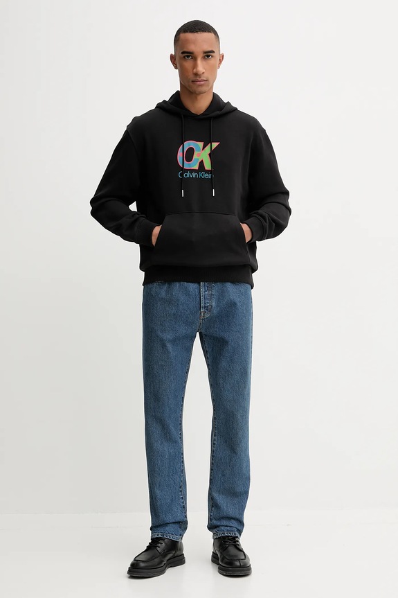 Calvin Klein hanorac de bumbac LV04LD240G negru AW25