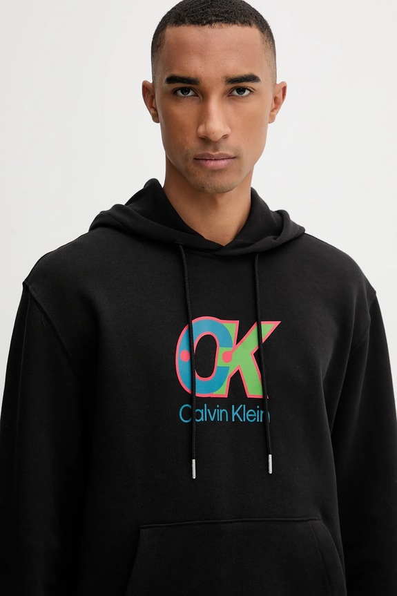 Calvin Klein hanorac de bumbac negru LV04LD240G