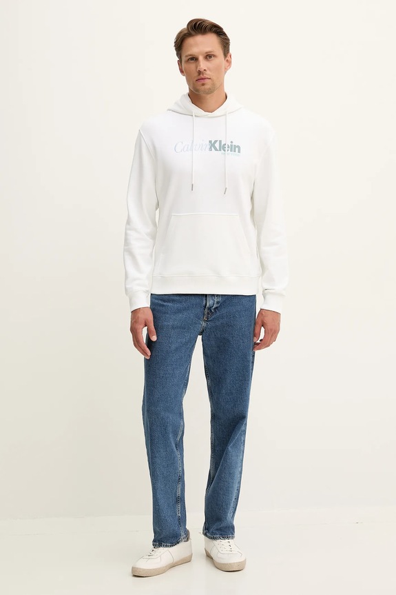 Βαμβακερή μπλούζα Calvin Klein LV04LD241G λευκό AW25