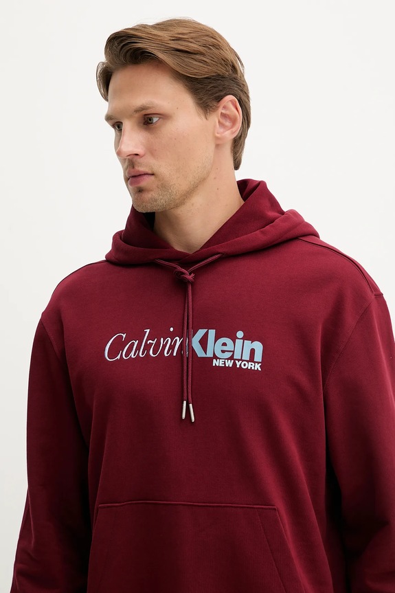Calvin Klein pamut melegítőfelső burgundia LV04LD241G
