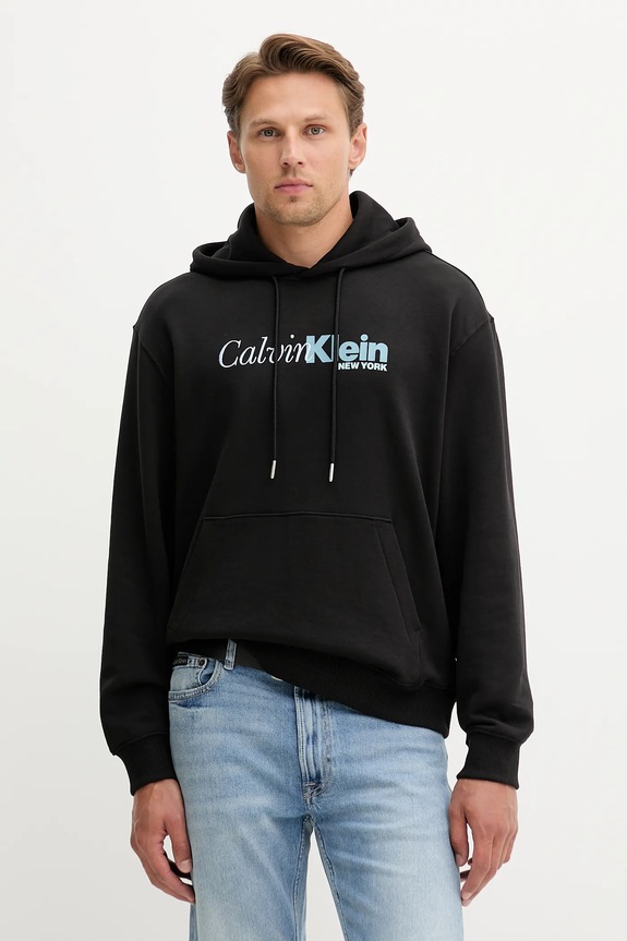 Calvin Klein pamut melegítőfelső pamut fekete LV04LD241G