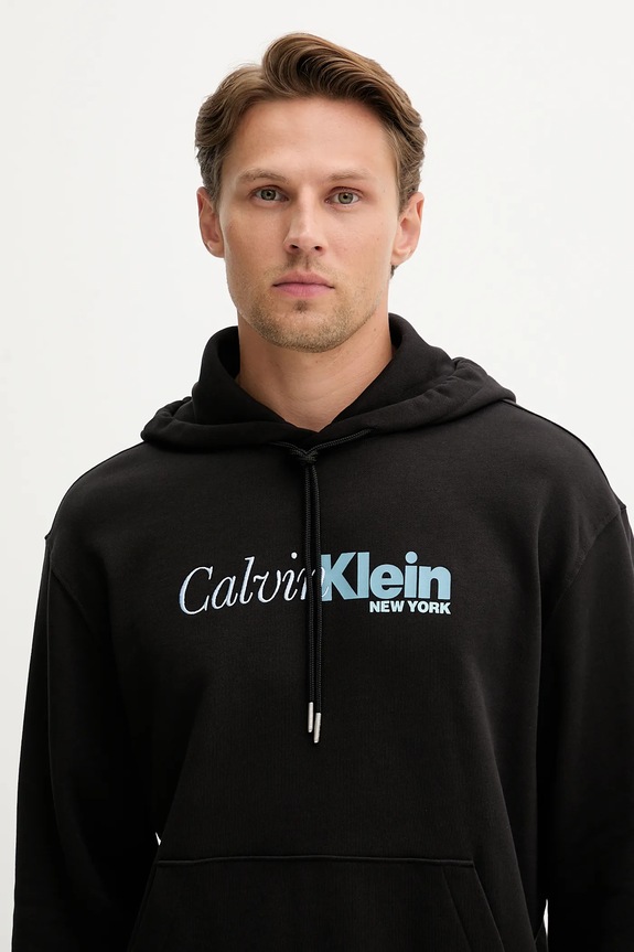 Calvin Klein pamut melegítőfelső fekete LV04LD241G