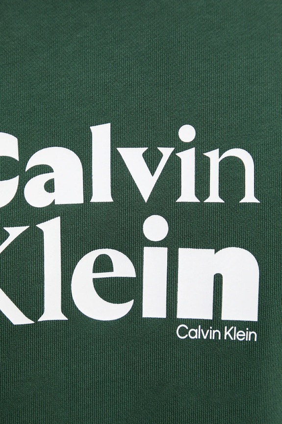 Βαμβακερή μπλούζα Calvin Klein LV04LD242G πράσινο