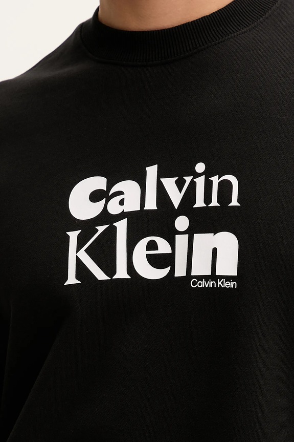 Βαμβακερή μπλούζα Calvin Klein LV04LD242G μαύρο