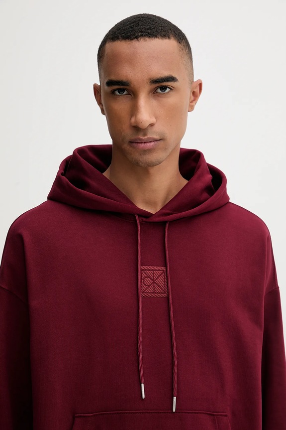 Calvin Klein bluză burgundia LV14LD225G