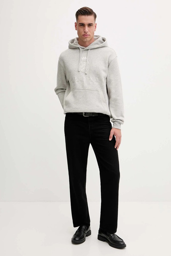 Mikina Tommy Hilfiger MW0MW40046 sivá AW25