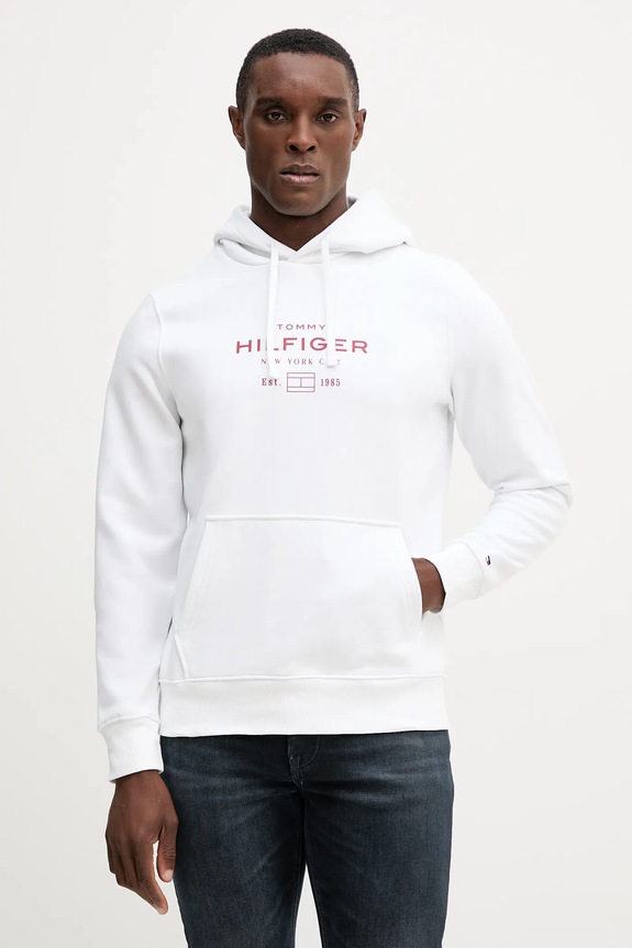 Tommy Hilfiger bluza z kapturem biały MW0MW40864