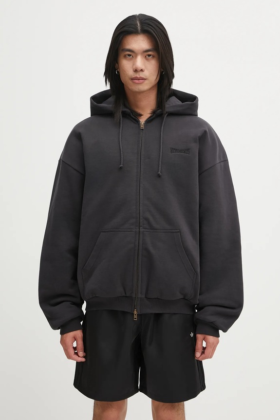 VETEMENTS bluza Puffed Oversized Zip-Up pozostałe czarny UH76ZU860B
