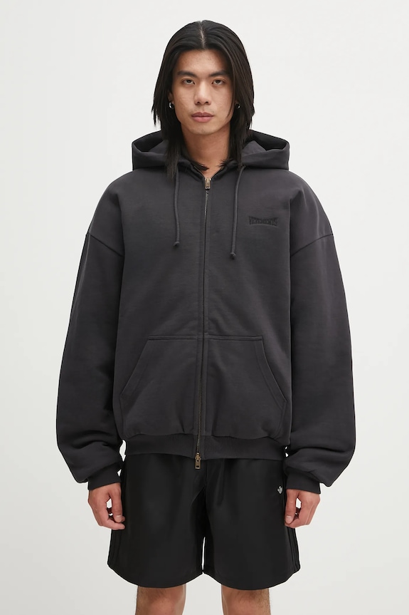 VETEMENTS bluza Puffed Oversized Zip-Up pozostałe czarny UH76ZU860B
