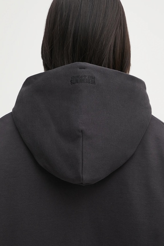 VETEMENTS bluza Puffed Oversized Zip-Up UH76ZU860B czarny