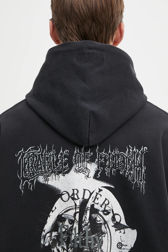 Pamučna dukserica VETEMENTS Cof Filthy Secret Oversized UCF76HD600B crna