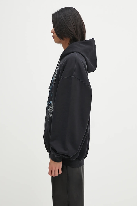VETEMENTS cotton sweatshirt Cof Butterfly Oversized Zip-Up UCF76ZU800B black AW25