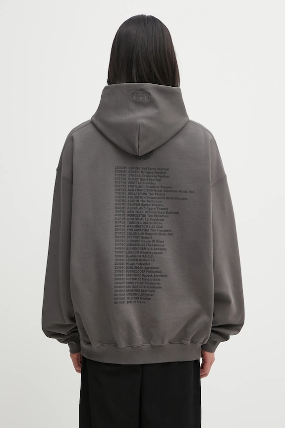 Odzież VETEMENTS bluza Cof Dripping Logo Oversized UCF76HD400M szary