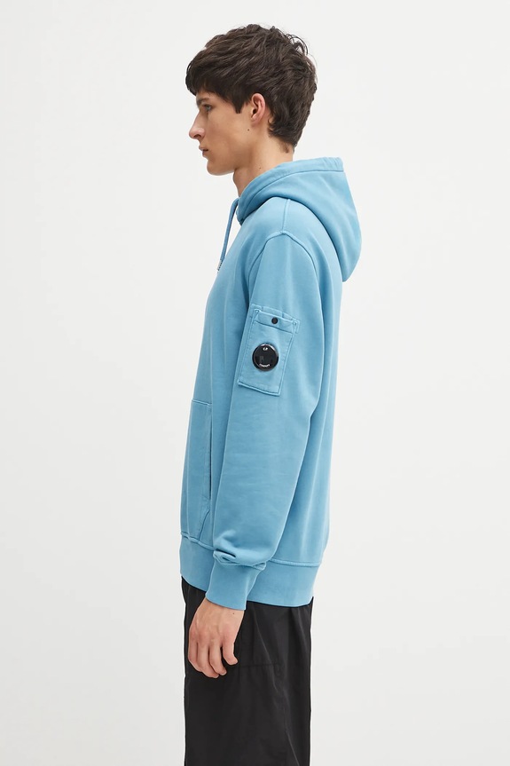 C.P. Company hanorac de bumbac 19CMSS719A006372R albastru AW25