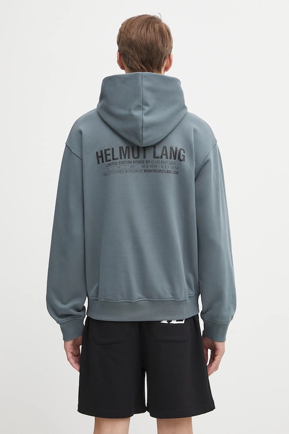 Хлопковая кофта Helmut Lang печать голубой P04HM508